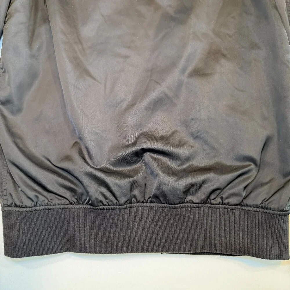 MEMBERS ONLY Classic Iconic Racer Black Satin Jacket Small